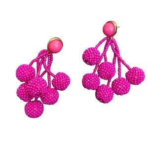 Baublebar Barbiecore Statement Fuscia Pierced Drop Earings.